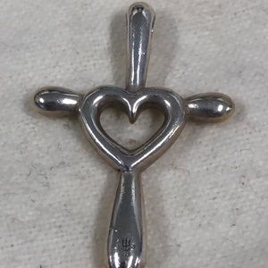 James Avery cross/heart charm